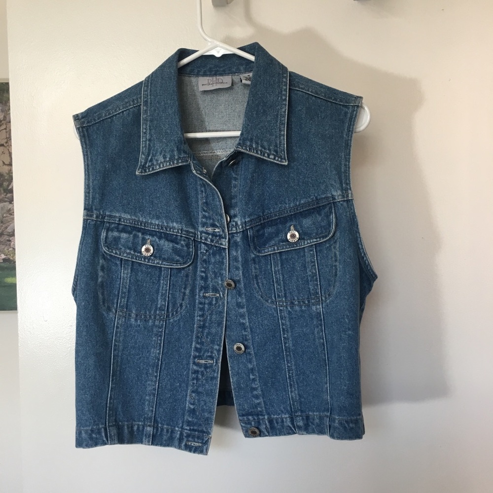 EUC Vintage Jean Jacket Vest Paul Harris Denim M